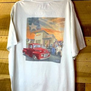 In-N-Out Burger Texas Mike Rider 2011 Mens 2X White T-Shirt Graphic Tee Truck